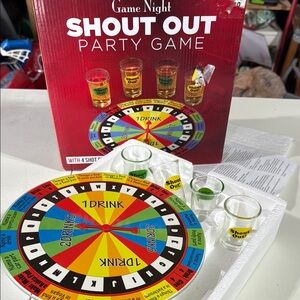 Game Night Shout Out Party Game with Shot Glasses